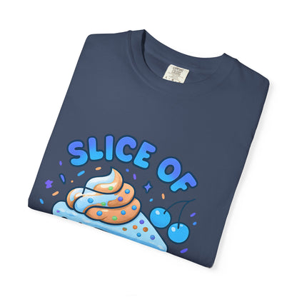 Colorful Slice of Happiness T-Shirt, Cute Dessert Tee, Unisex Graphic Tee, Sweet Gift for Foodies, Fun Casual Wear