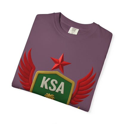 KSA Inspired Unisex Garment-Dyed T-shirt | Casual Style Tee, Graphic Shirt, Unique Design, Gift for Fans, Summer Fashion