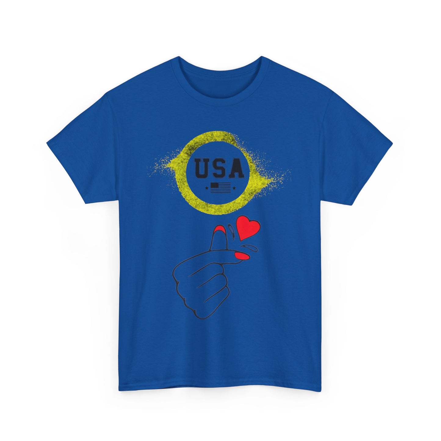 USA Love Graphic Tee, Unisex Cotton Shirt for Holidays, Gifts, Events, Patriotic Wear, Fun Fashion