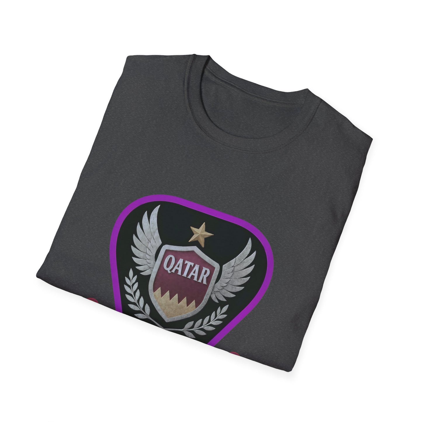 Qatar Pride Unisex Softstyle T-Shirt, Casual Wear, Sports Apparel, Gift for Fans, Travel Souvenir, Unique Design