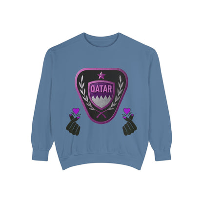 Qatar-Inspired Unisex Sweatshirt | Cozy Fashion for Sports Fans, Travel Lovers, Gift for Holidays, Casual Wear