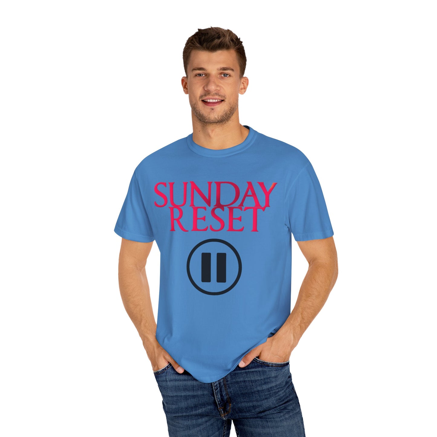 T-Shirt Sunday Reset Unisex Garment-Dyed