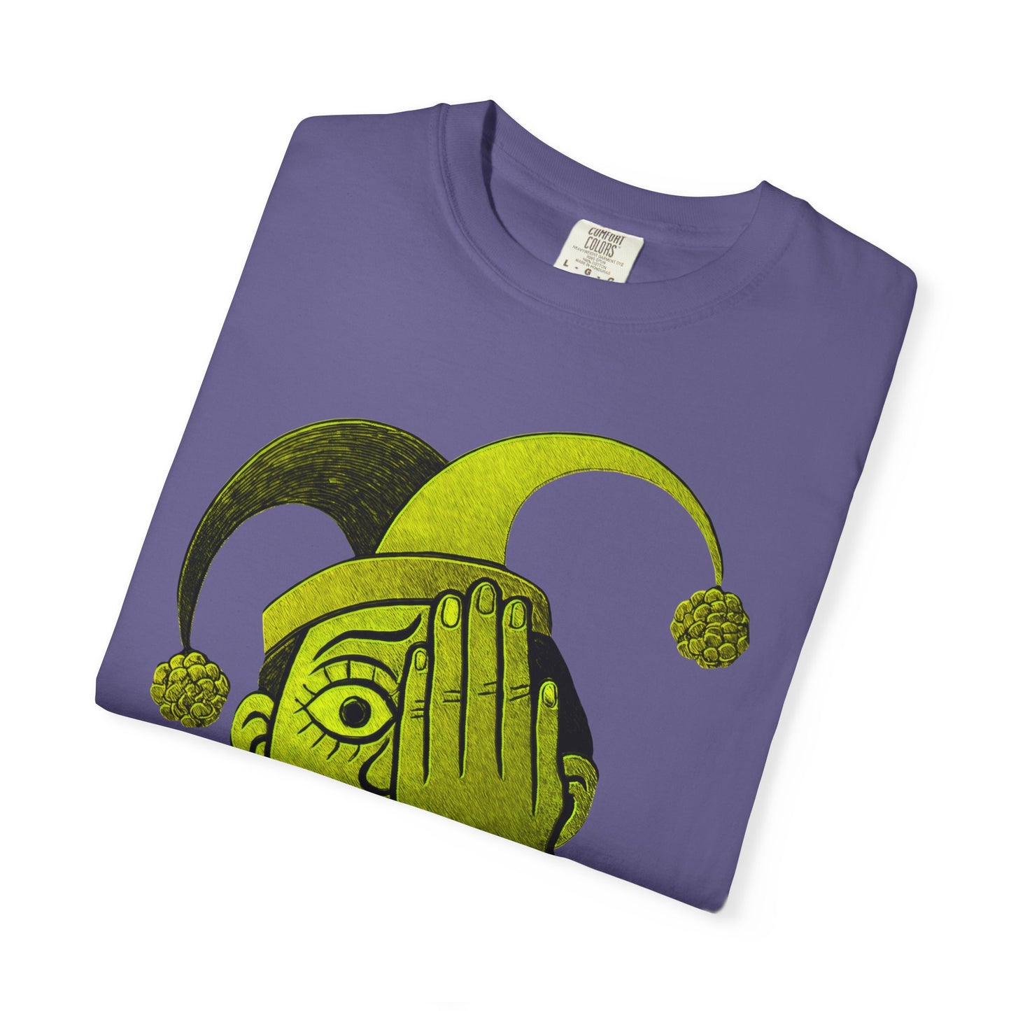 Garment-Dyed T-shirt 'i can't see' Design