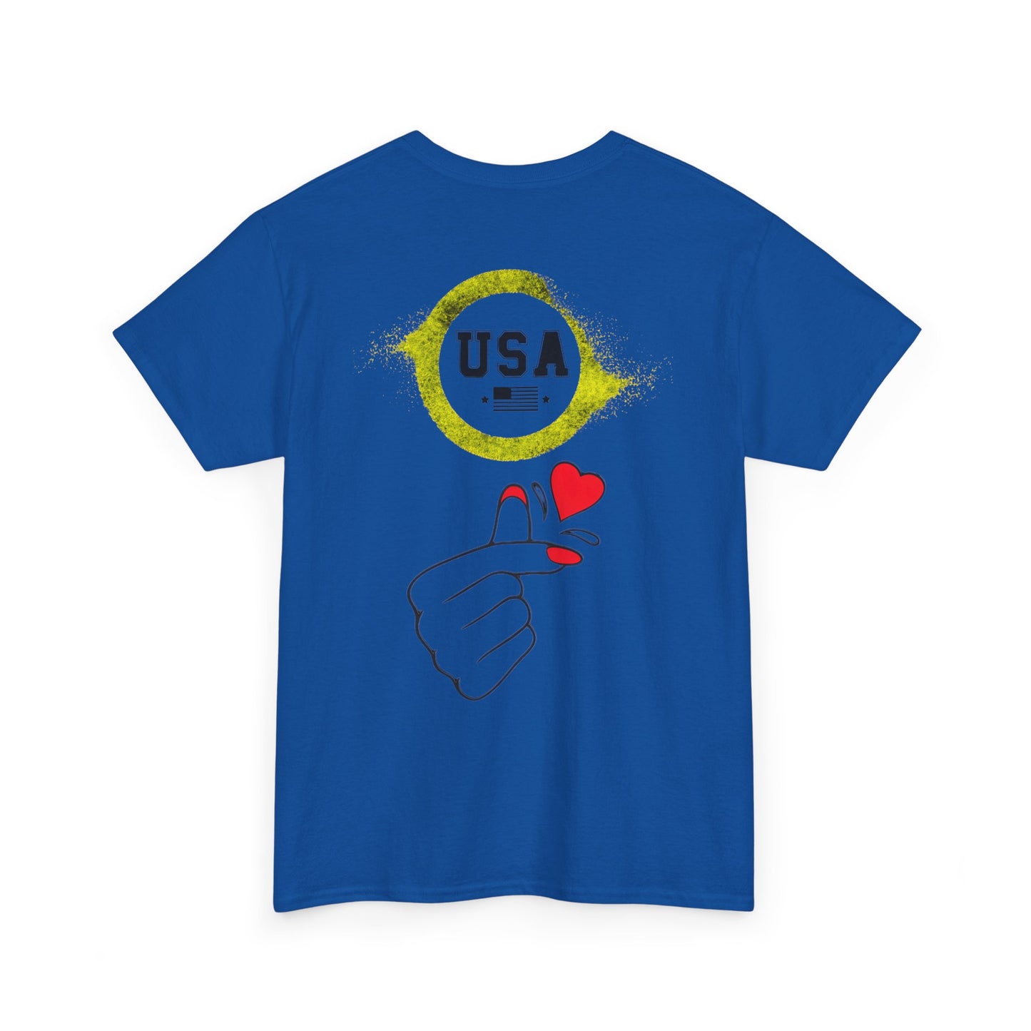 USA Love Graphic Tee, Unisex Cotton Shirt for Holidays, Gifts, Events, Patriotic Wear, Fun Fashion