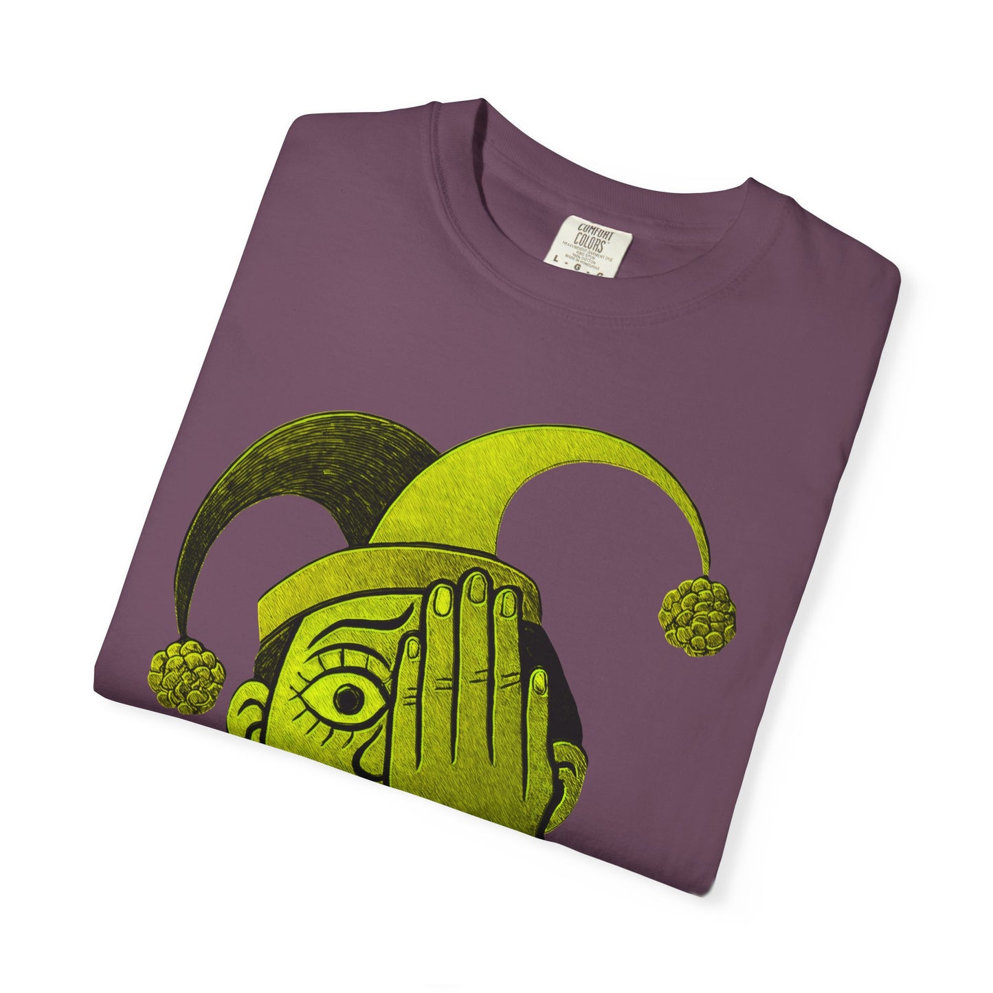 Garment-Dyed T-shirt 'i can't see' Design