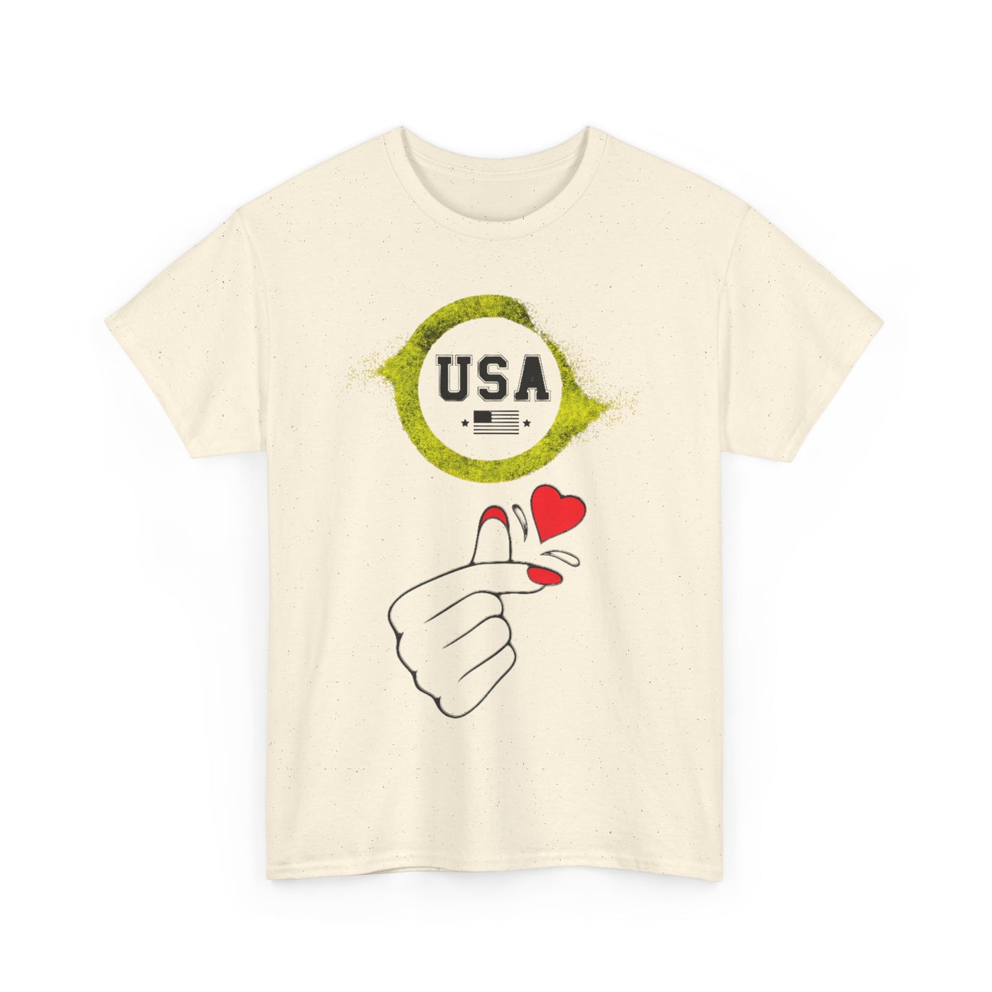 USA Love Graphic Tee, Unisex Cotton Shirt for Holidays, Gifts, Events, Patriotic Wear, Fun Fashion