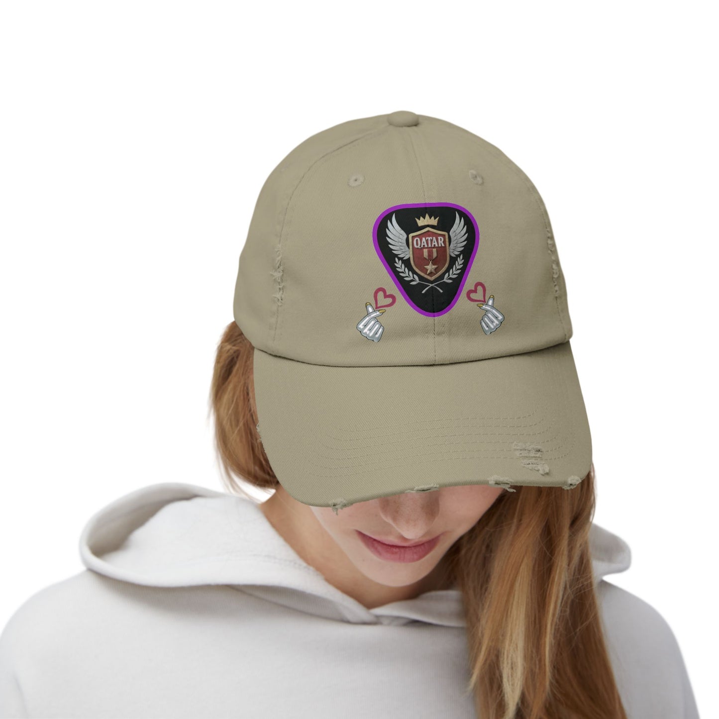Cap Qatar Love - Unisex Distressed