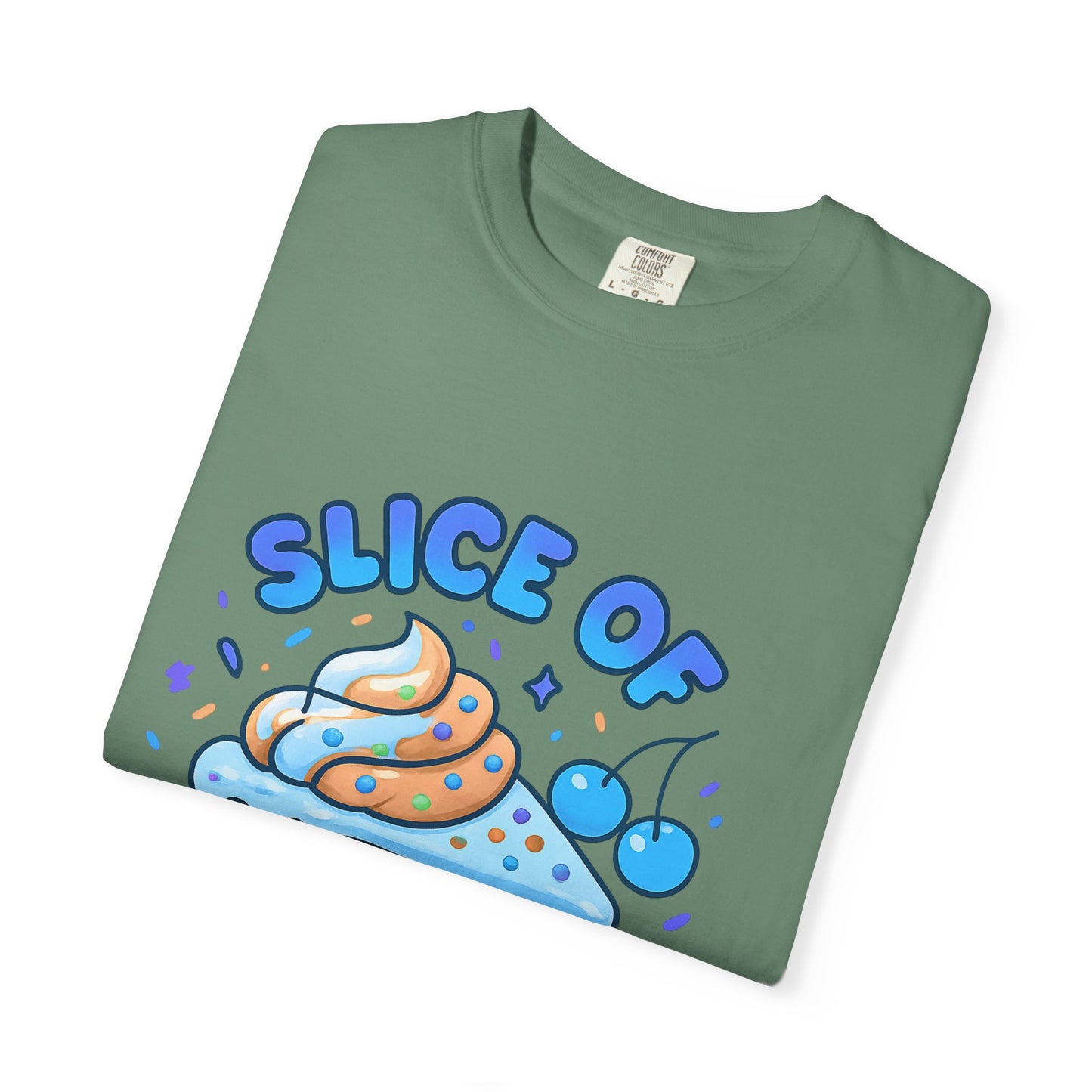 Colorful Slice of Happiness T-Shirt, Cute Dessert Tee, Unisex Graphic Tee, Sweet Gift for Foodies, Fun Casual Wear