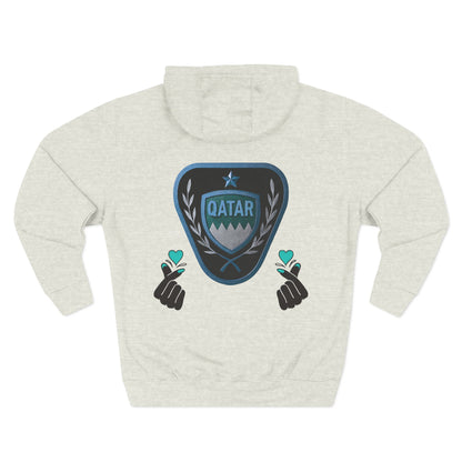 Fleece Hoodie - Qatar Love Design