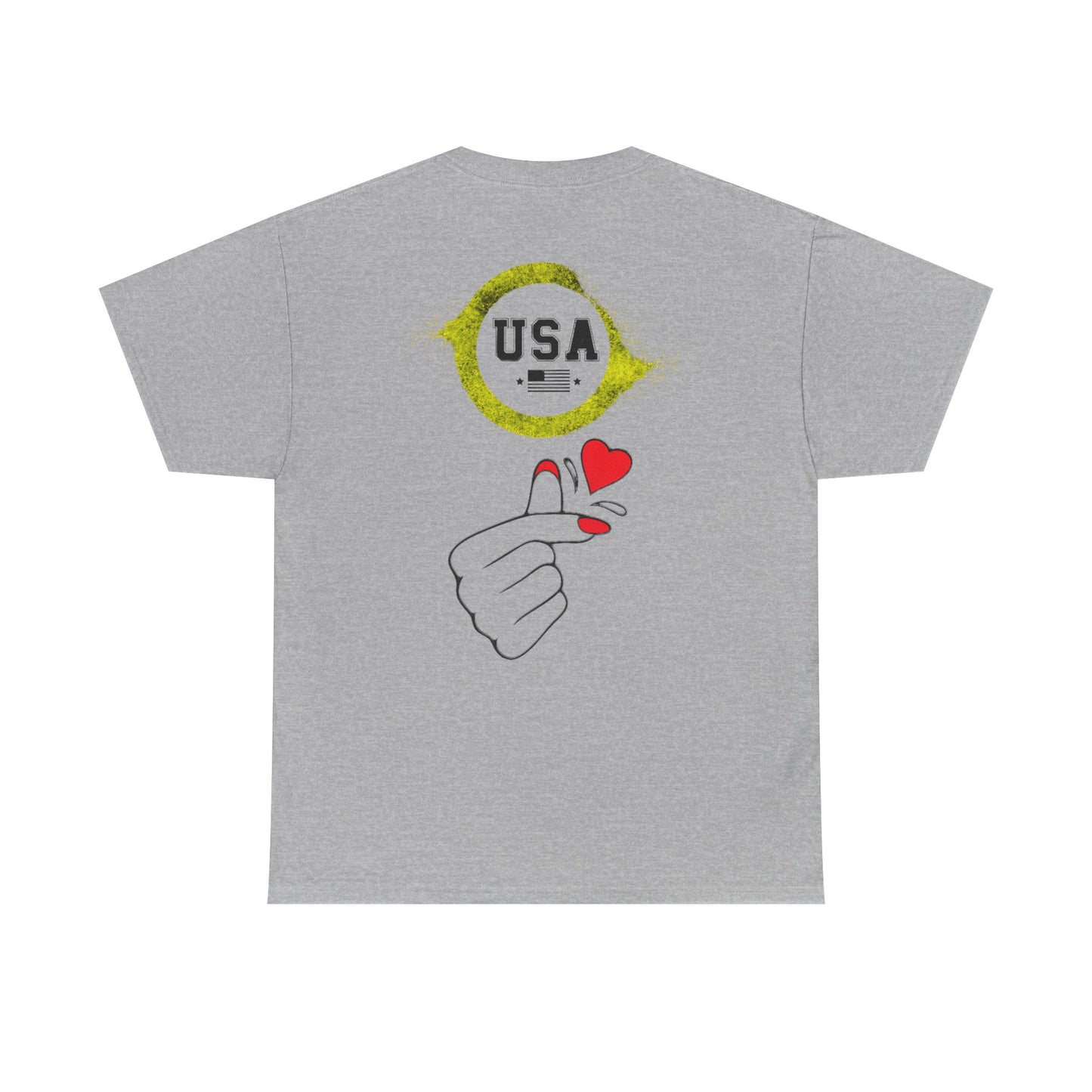 USA Love Graphic Tee, Unisex Cotton Shirt for Holidays, Gifts, Events, Patriotic Wear, Fun Fashion
