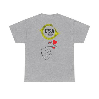 USA Love Graphic Tee, Unisex Cotton Shirt for Holidays, Gifts, Events, Patriotic Wear, Fun Fashion