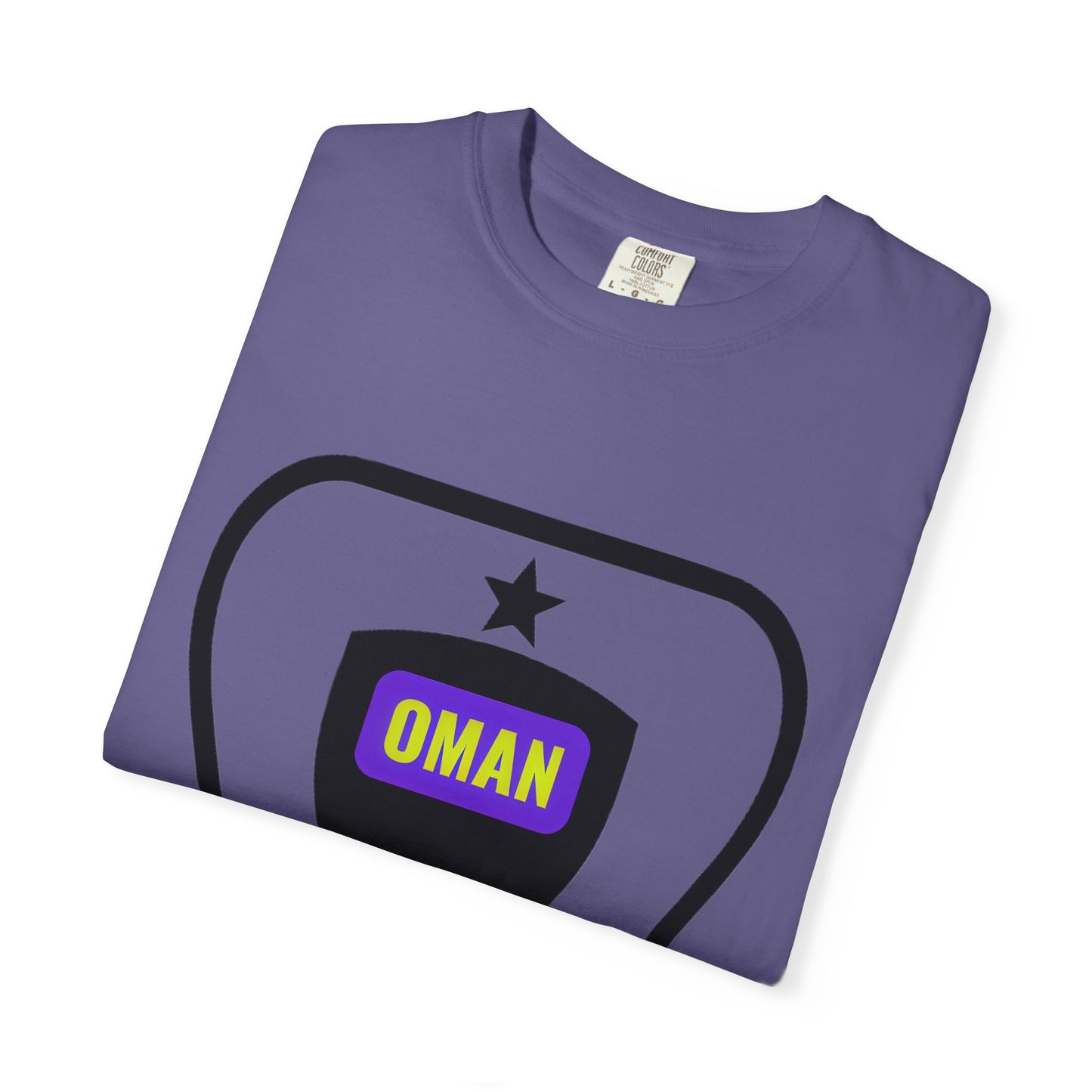 Oman Shield T-Shirt, Unisex Garment-Dyed Tee, Casual Wear, Travel Souvenir, Unique Gift, Everyday Comfort