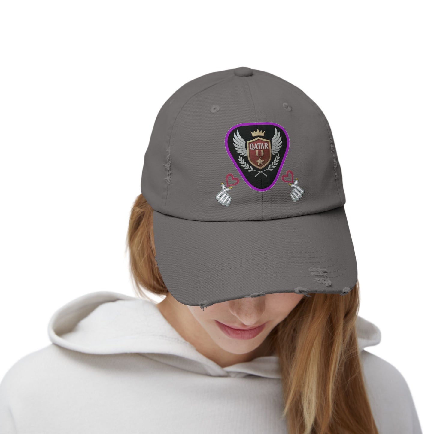 Cap Qatar Love - Unisex Distressed