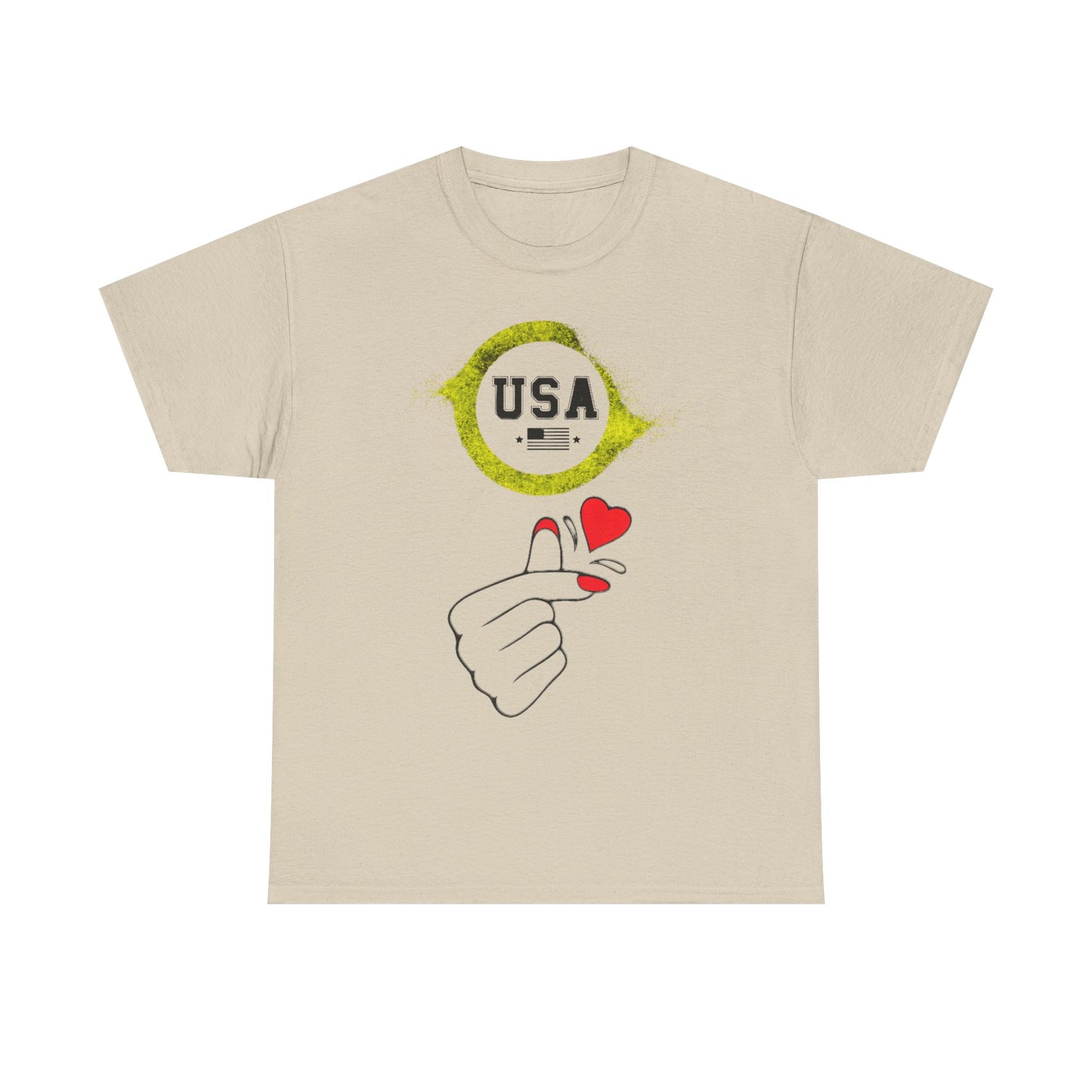 USA Love Graphic Tee, Unisex Cotton Shirt for Holidays, Gifts, Events, Patriotic Wear, Fun Fashion