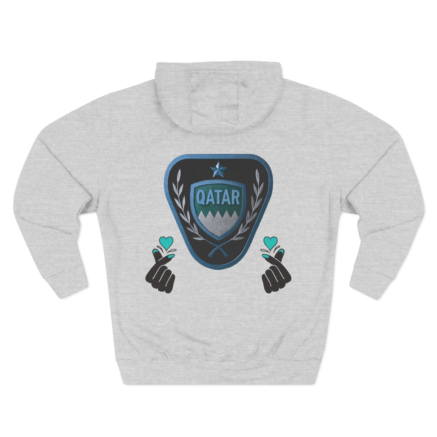 Fleece Hoodie - Qatar Love Design
