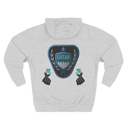Fleece Hoodie - Qatar Love Design