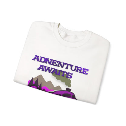 Vintage Train Adventure Sweatshirt - Cozy Travel Design