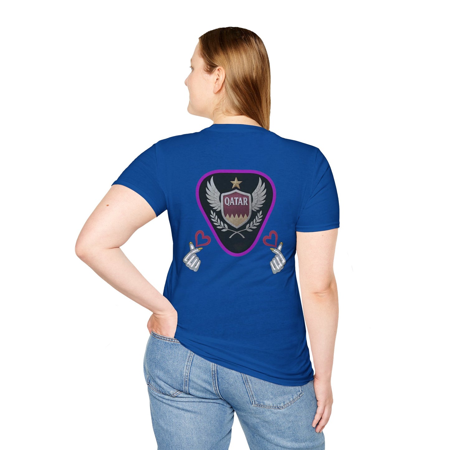 Qatar Pride Unisex Softstyle T-Shirt, Casual Wear, Sports Apparel, Gift for Fans, Travel Souvenir, Unique Design