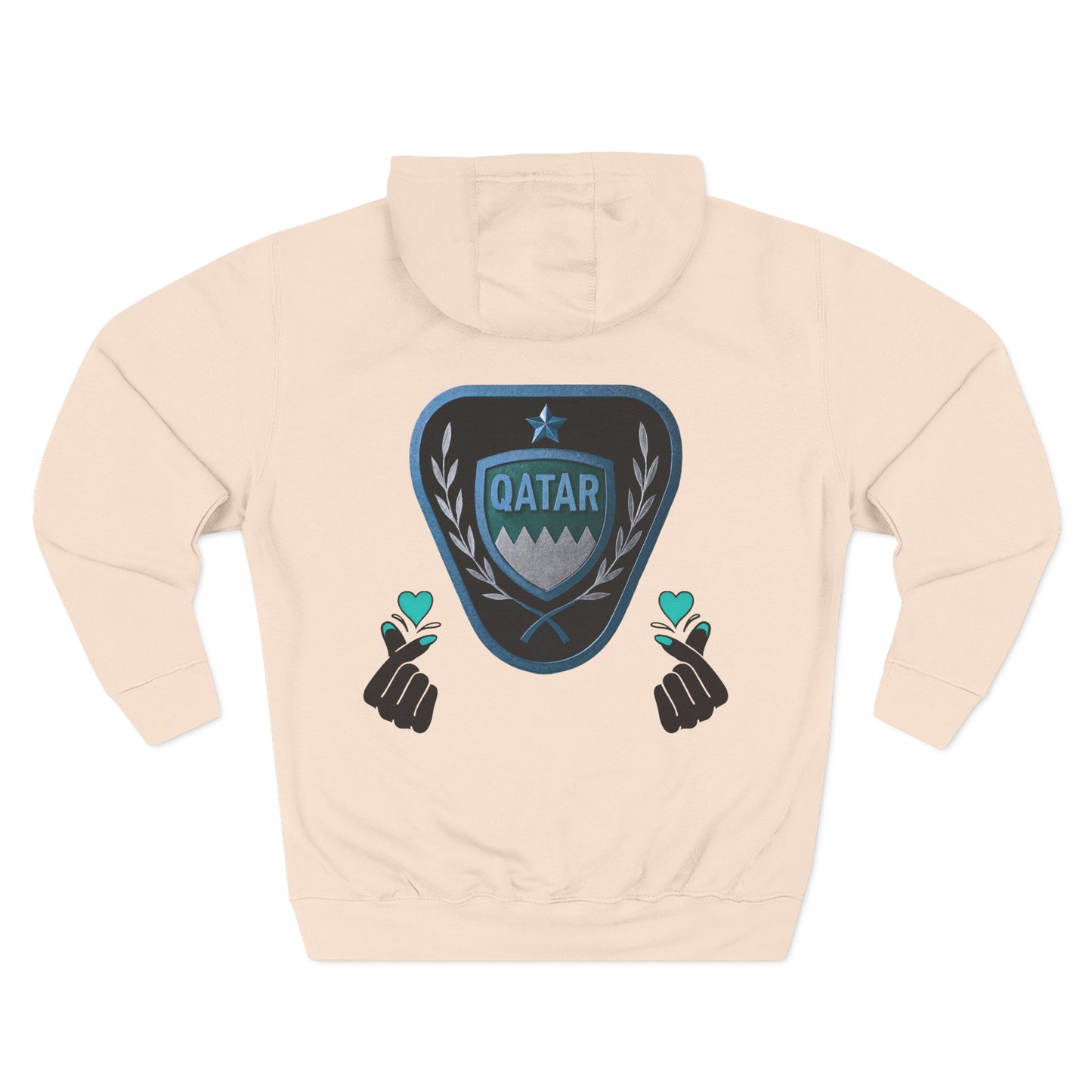 Fleece Hoodie - Qatar Love Design