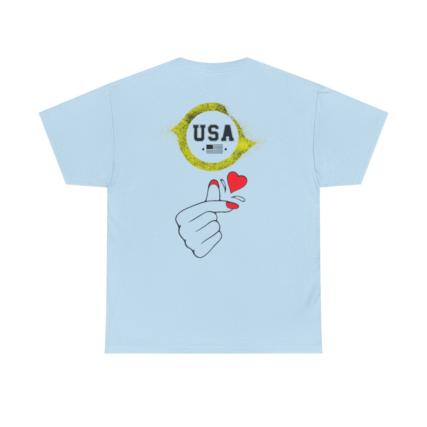 USA Love Graphic Tee, Unisex Cotton Shirt for Holidays, Gifts, Events, Patriotic Wear, Fun Fashion